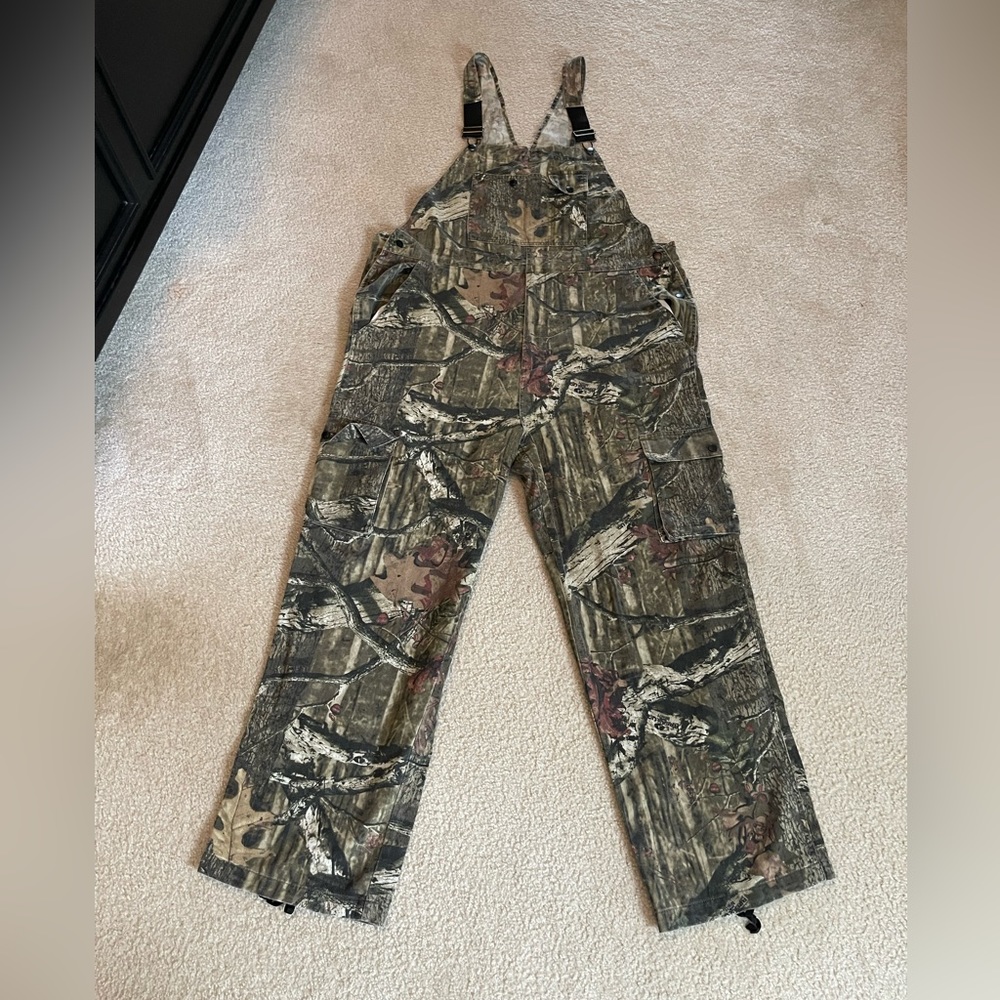 Mossy Oak Men's Camo Hunting Overalls - Green, Brown, Black